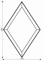 Fazeta kosoštvorec 152,4 x 228,6 mm