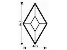 Fazeta kosoštvorec 44,5 x 76,2 mm