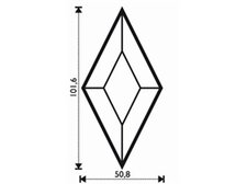 Fazeta kosoštvorec 50,8 x 101,6 mm