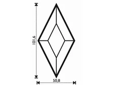 Fazeta kosoštvorec 50,8 x 101,6 mm
