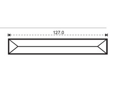Fazeta obdĺžnik 19,1 x 127mm