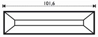 Fazeta obdĺžnik 25,4 x 101,6 mm