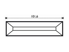 Fazeta obdĺžnik 25,4 x 101,6 mm