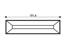 Fazeta obdĺžnik 25,4 x 101,6 mm