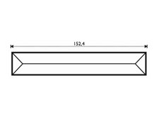 Fazeta obdĺžnik 25,4 x 152,4 mm