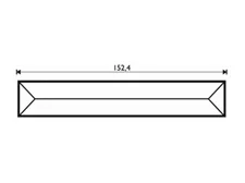 Fazeta obdĺžnik 25,4 x 152,4 mm