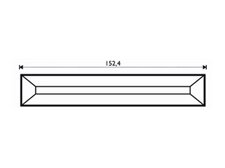 Fazeta obdĺžnik 25,4 x 152,4 mm