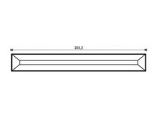 Fazeta obdĺžnik 25,4 x 203,2 mm