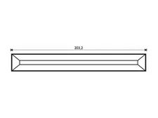 Fazeta obdĺžnik 25,4 x 203,2 mm