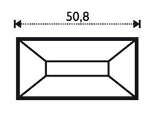 Fazeta obdĺžnik 25,4 x 50,8 mm