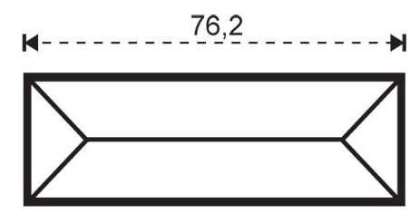 Fazeta obdĺžnik 25,4 x 76,2 mm