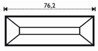 Fazeta obdĺžnik 25,4 x 76,2 mm