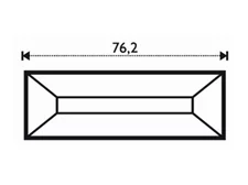 Fazeta obdĺžnik 25,4 x 76,2 mm