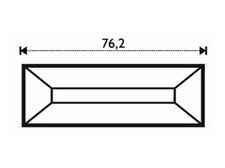 Fazeta obdĺžnik 25,4 x 76,2 mm