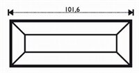 Fazeta obdĺžnik 38,1 x 101,6 mm