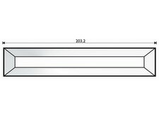 Fazeta obdĺžnik 38,1 x 203,2 mm zrkadlová