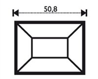 Fazeta obdĺžnik 38,1 x 50,8 mm