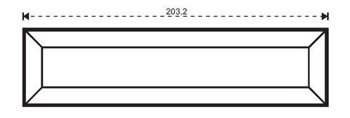 Fazeta obdĺžnik 50,8 x 203,2 mm