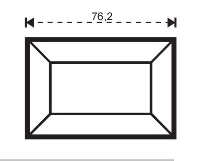 Fazeta obdĺžnik 50,8 x 76,2 mm