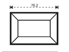 Fazeta obdĺžnik 50,8 x 76,2 mm