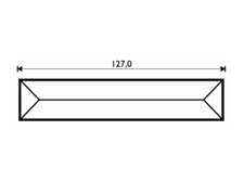 Fazeta odĺžnik 25,4 x 127 mm