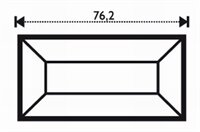 Fazeta odĺžnik 38,1 x 76,2 mm