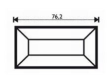 Fazeta odĺžnik 38,1 x 76,2 mm