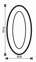 Fazeta ovál 50,8 x 101,6 mm