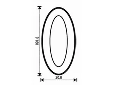Fazeta ovál 50,8 x 101,6 mm