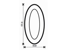 Fazeta ovál 50,8 x 101,6 mm