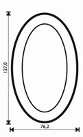 Fazeta ovál 76,2 x 127,0 mm