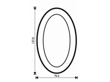 Fazeta ovál 76,2 x 127,0 mm