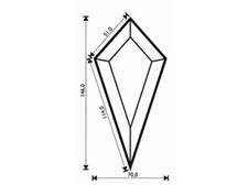 Fazeta skosená 69,9 146,1 mm