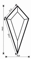 Fazeta skosená 69,9 146,1 mm