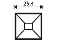 Fazeta štvorec 25,4 x 25,4 mm