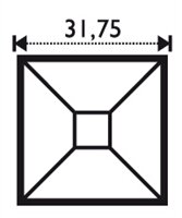 Fazeta štvorec 31,8 x 31,8 mm