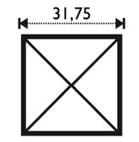 Fazeta štvorec 31,8 x 31,8 mm