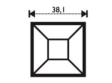 Fazeta štvorec 38,1 x 38,1 mm