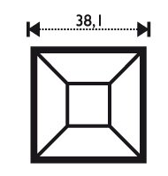 Fazeta štvorec 38,1 x 38,1 mm