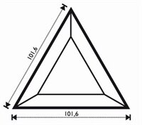 Fazeta trojuholník 101,6 x 101,6 mm
