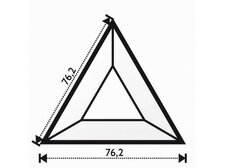 Fazeta trojuholník 76,2 x 76,2 mm zrkadlová