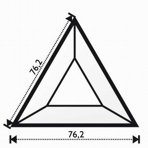 Fazeta trojuholník 76,2 x 76,2 mm zrkadlová