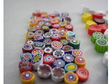 Millefiori plátky 5-6mm COE 104 opálové 50g