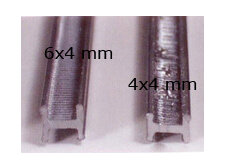 Profil H 4x4mm - prút 2m váži cca 0,2kg - 1kg