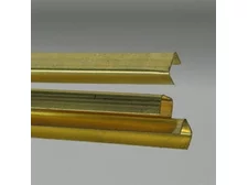 Profil U mosadzný plech 4x4mm - 1,8m